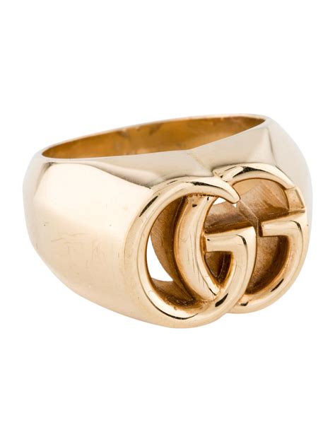 gucci ring with gg|Gucci trademark ring in gold.